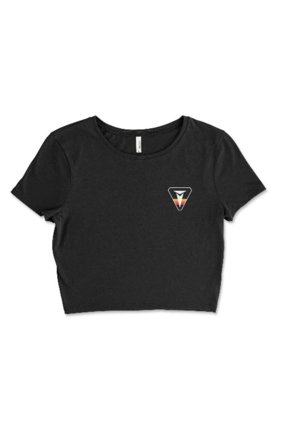 Retro Logo Womens Crop Top Iconic Style Redefined