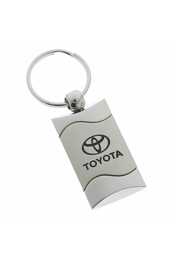 Toyota Satin Rectangular Key Ring (Chrome)