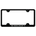 thumbnail image 1 of Toyota Scion Laser Etched Stainless Steel Wide Body License Plate Frame (Black), 1 of 3