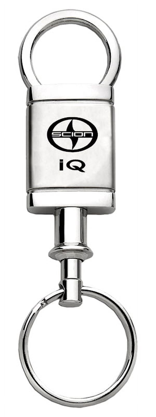 Toyota Scion iQ Satin Chrome Valet Key Chain (Silver)