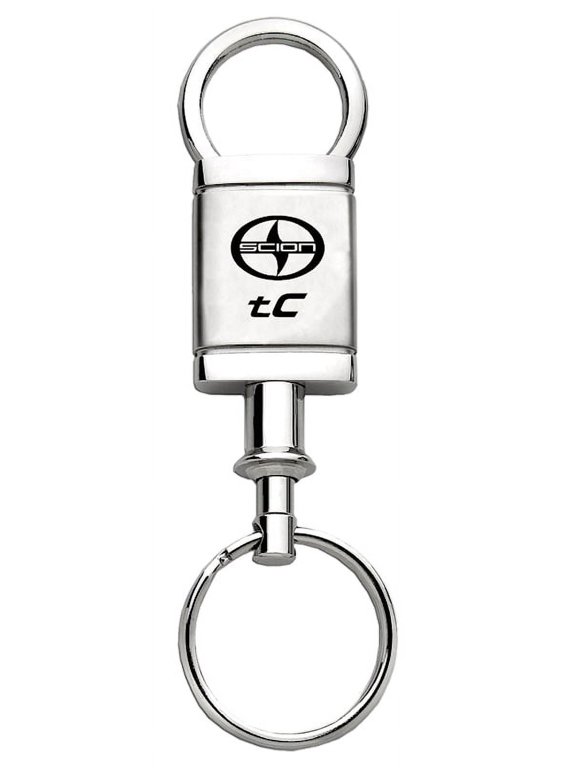 Toyota Scion tC Satin Chrome Valet Key Chain (Silver)