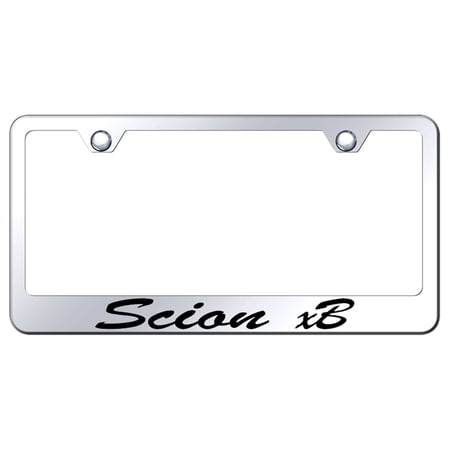Toyota Scion xB Laser Etched Script Stainless Steel License Plate Frame (Chrome)