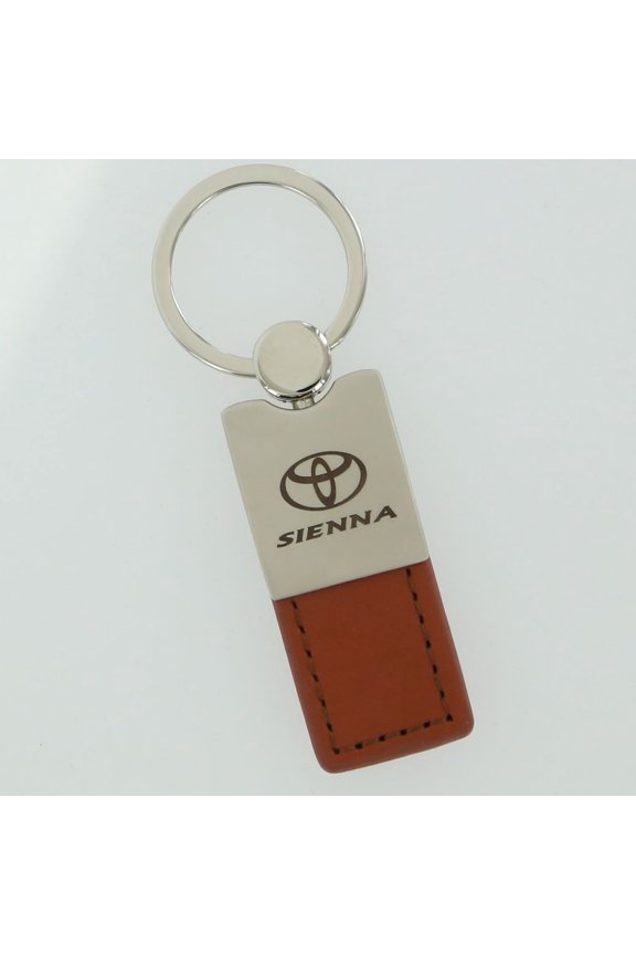 Toyota Sienna Keychain & Keyring - Duo Premium Brown Leather