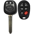 thumbnail image 1 of Toyota Sienna Transponder Chip Key 44D Dot + 6 Button Keyless Remote GQ43VT20T VLS, 1 of 4