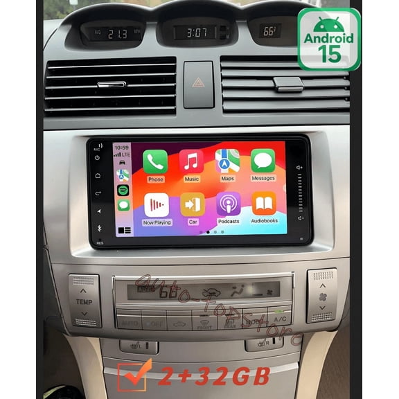For Toyota Solara 2004-2008, Android 15 Car Stereo, 7 Inch Touchscreen Radio with Wireless CarPlay & Android Auto, 2+32GB, Includes AHD Backup Camera & Microphone