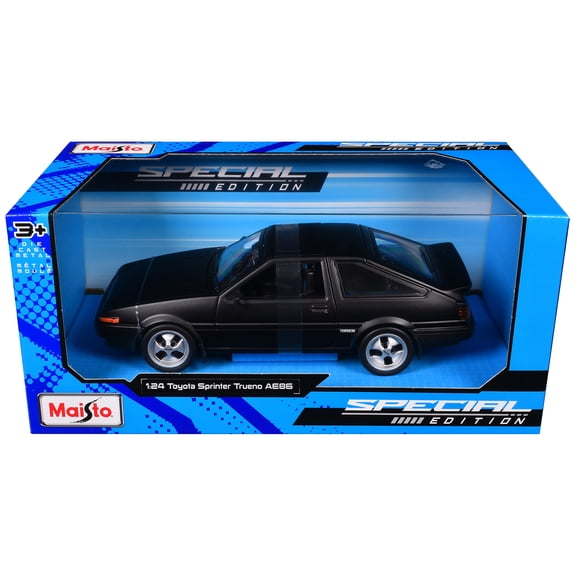 Toyota Sprinter Trueno AE86 RHD (Right Hand Drive) Matt Black "Special Edition" Series 1/24 Diecast Model Car by Maisto