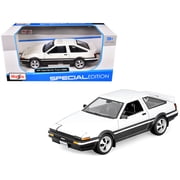 Toyota Sprinter Trueno AE86 RHD Right Hand Drive White with Black Stripes Special Edition 1/24 Diecast Model Car by Maisto