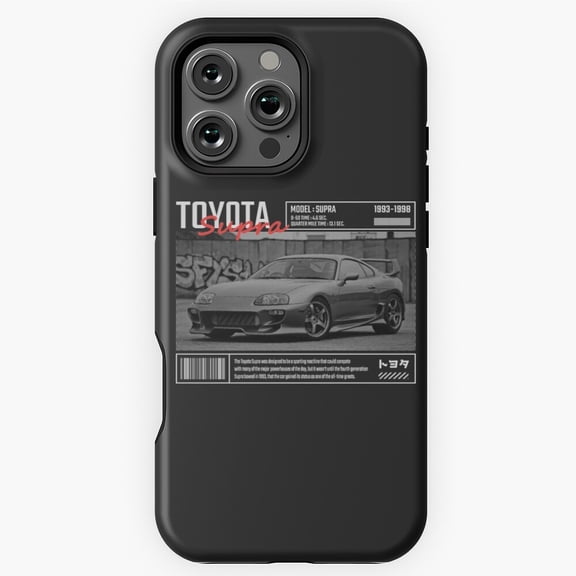 Toyota Supra 1998 Sports Car JDM Phone Case for iPhone 16 15 14 13 12 11 Pro Max