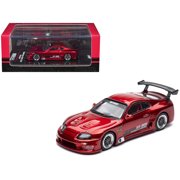 Toyota Supra A80 "Top Secret" GT300 RHD Right Hand Drive Red Metallic 1/64 Diecast Model Car by Inno Models