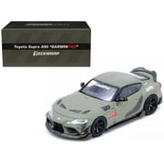 Toyota Supra A90 "DarwinPro" Matt Green with Carbon Accents 1/64 Diecast Model Car by Inno Models