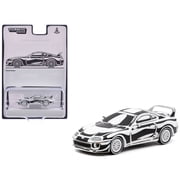 Toyota Supra "Designed by Joshua Vides" Black and White "Hobby64" Series 1/64 Diecast Model Car by Tarmac Works