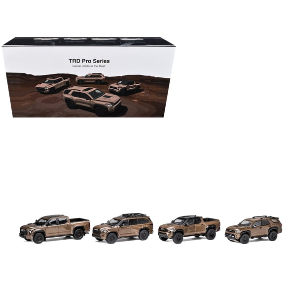 Toyota TRD PRO Mudbath 4 Car Set Limited Edition to 200 pieces Worldwide 1/64 Diecast Model Cars by GCD