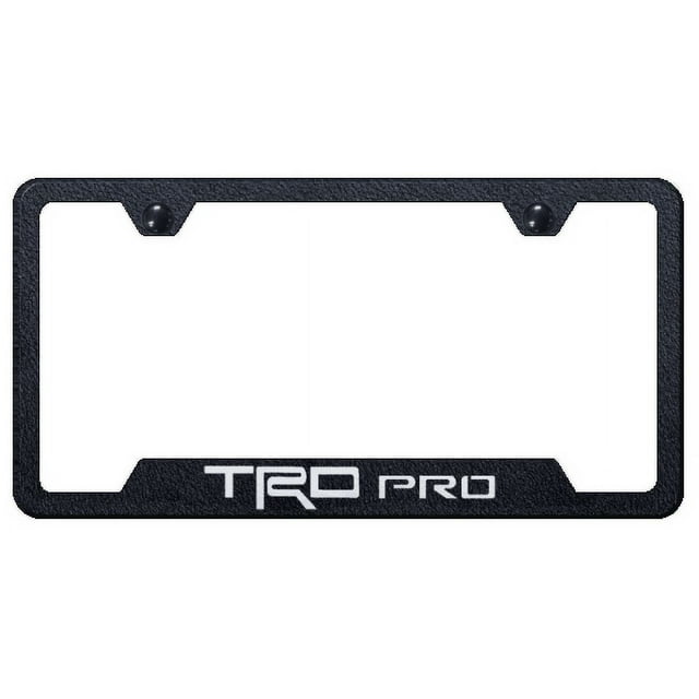 Toyota TRD Pro Rugged Black CutOut Notched License Plate Frame