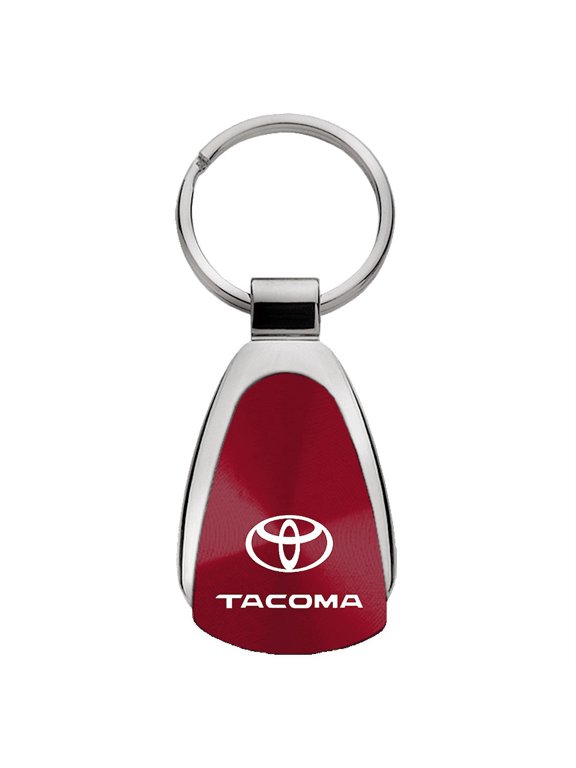 Toyota Tacoma Burgundy Teardrop Key Fob Logo Key Ring Official Licensed