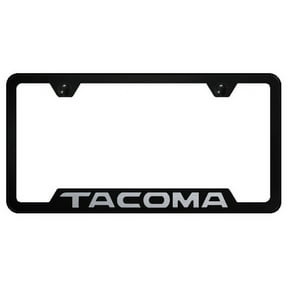 Toyota Tacoma Logo Black Cut-Out Notched License Plate Frame Official Licensed