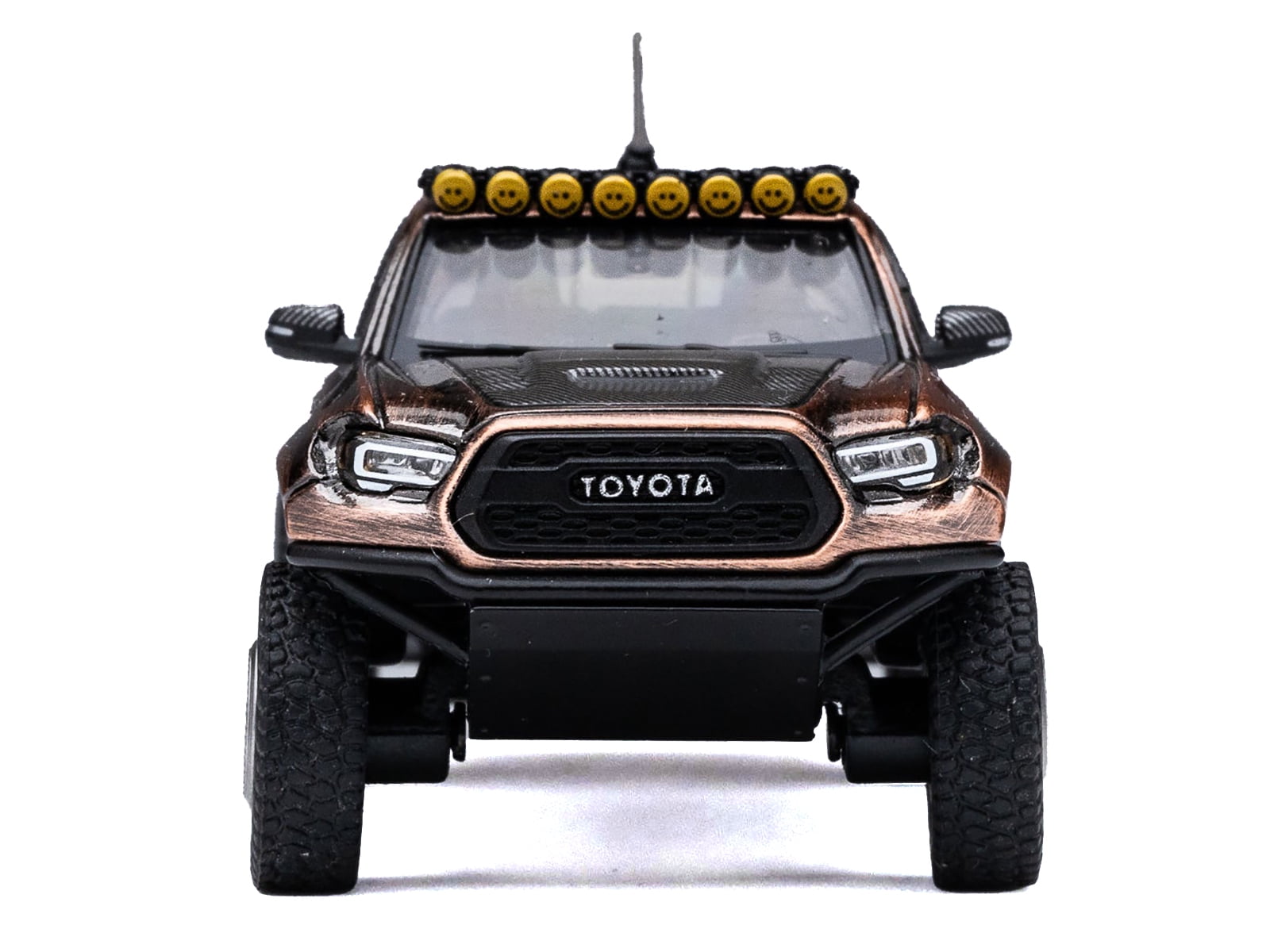 Diecast Toyota Tacoma Pre Runner Pickup Truck Brushed Bronze Metallic with Carbon Hood 1 64 Diecast Model Car by GCD Walmart