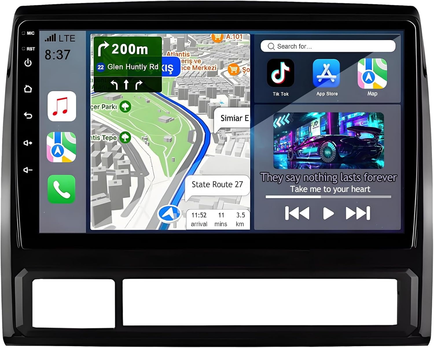 Android Car Stereo For Toyota Tacoma 2005-2015 – 9" Touchscreen, CarPlay, Android Auto, 4G/5G, GPS, DSP