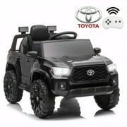 Toyota Tacoma Ride on Cars for Boys, 12V Powered Kids Ride on Cars Toy with Remote Control, Green Electric Vehicles Ride on Truck with Headlights/Music Player for 3 to 5 Years Old Boy Girls