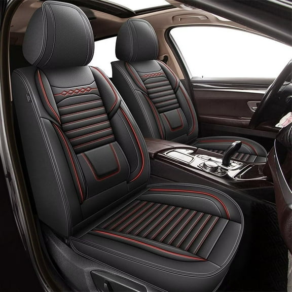 Toyota Tacoma Seat Covers Fit for 2024-2025 Full Set Fit for Toyota Tacoma Truck Double Crew Cab Semi-Custom Car Seat Covers（Red）