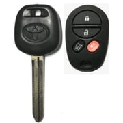 Toyota Transponder Chip Key 44D Dot + 4 Button Keyless Remote Gate GQ43VT20T VLS