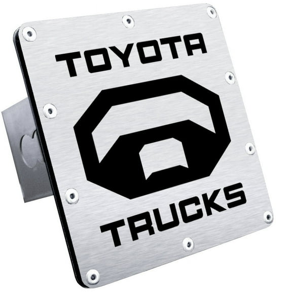 Toyota Trucks Logo Brushed Finish Class III Trailer Hitch Plug Official Licensed