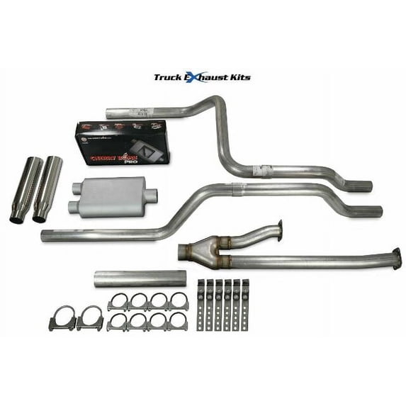 Toyota Tundra 09-13 2.5" Direct Fit Dual Exhaust Kit Pro Rear Rolled Tip