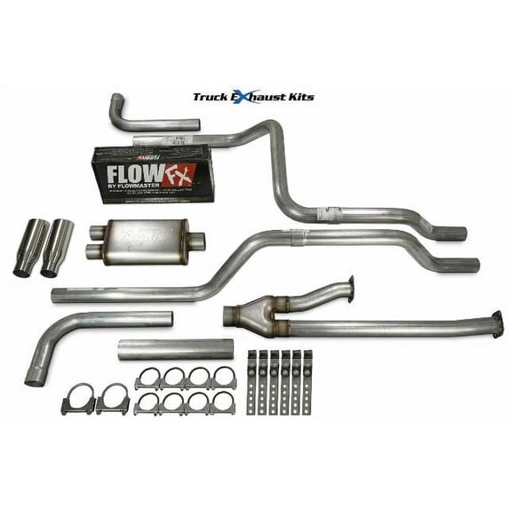 Toyota Tundra 14-21 2.5" Direct Fit Dual Exhaust Kit Flow FX Side Rolled Tip