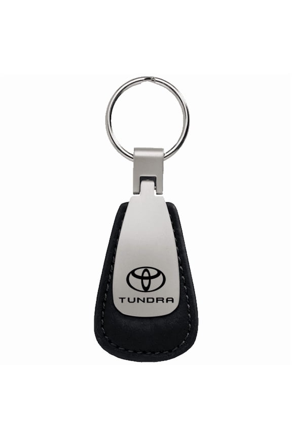 Toyota Tundra Black Leather Teardrop Logo Key Chain Fob Ring Officially Licensed