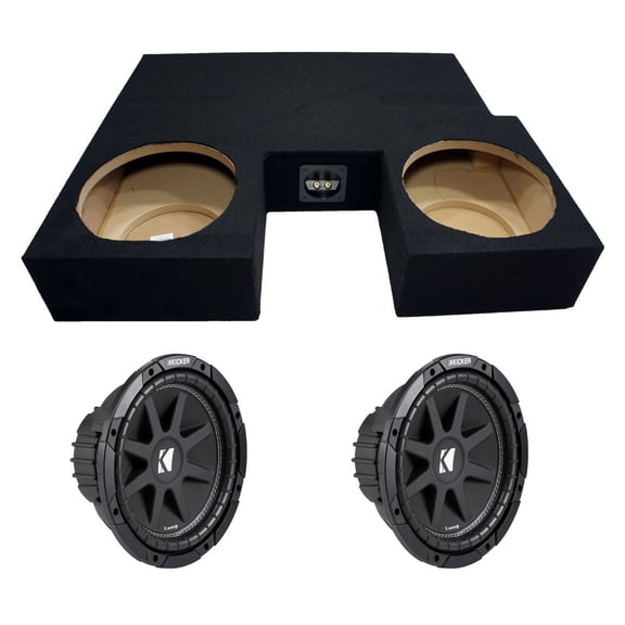 Toyota Tundra Crew Cab Truck 07-12 Dual 10" Kicker C10 Comp Sub Box Enclosure