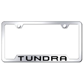 Toyota Tundra Logo Mirrored Chrome Notched License Plate Frame Official Licensed