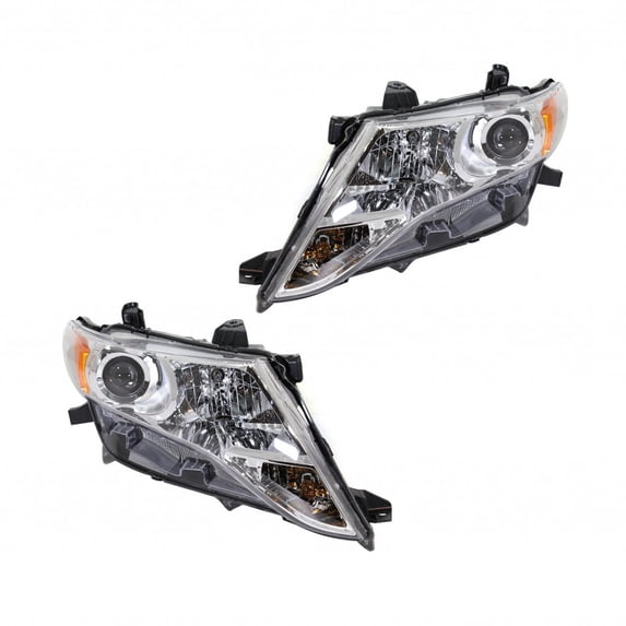 For Toyota Venza 2009 10 11 12 13 14 15 2016 Headlight Assembly Driver and Passenger Side | Pair | Clear Lens | Replacement For TO2502189, TO2503189 | 811500T020, 811100T020
