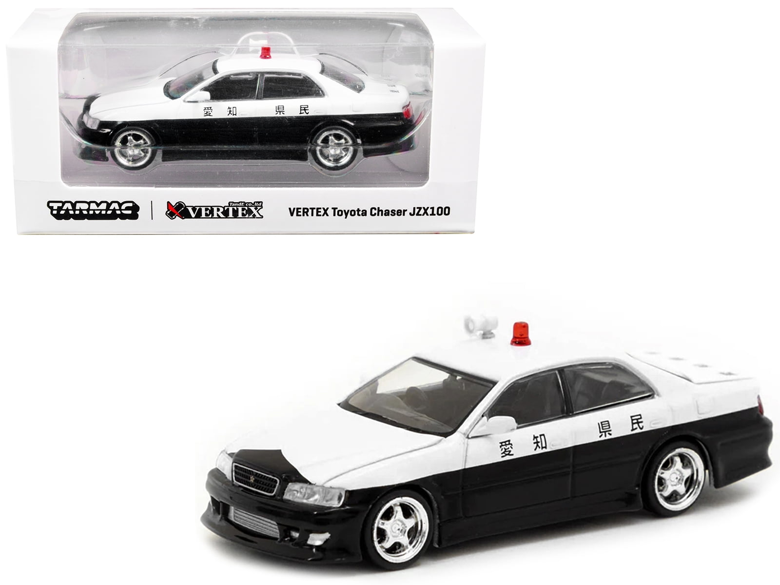 Toyota Vertex Chaser JZX100 RHD Japanese Police Black and Toyota Vertex Chaser JZX100 RHD Japanese Police Black and