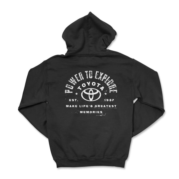Toyota Zip-Up Hoodie-Power to Explore Adventure