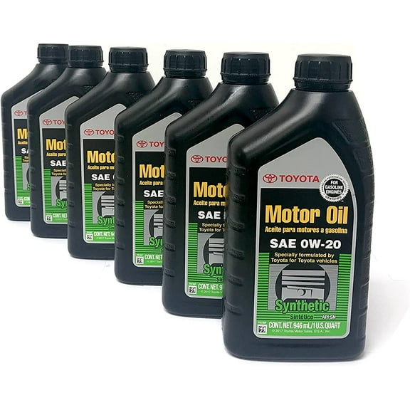 Toyota/ exxon mobil Case of 6 Quarts Full Synthetic TGMO SN 0W-20 Oil