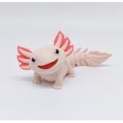 Toypetals 3D Printed Baby Axolotl, Articulating Limbs Lizard, Movable Tail and Body, Collectible Reptile Model, 5" Long, Reptile Figure Toy