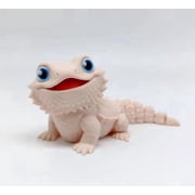 Toypetals 3D Printed Realistic Baby Bearded Dragon, Articulating Limbs Lizard, Movable Tail and Body, Collectible Reptile Model, 5" Long, Reptile Figure Toy
