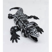 Toypetals 3D Printed Realistic Tegu Lizard, Articulating Limbs, Movable Tail and Body, Moving Jaw, Collectible Reptile Model, 11.5" Long Toy