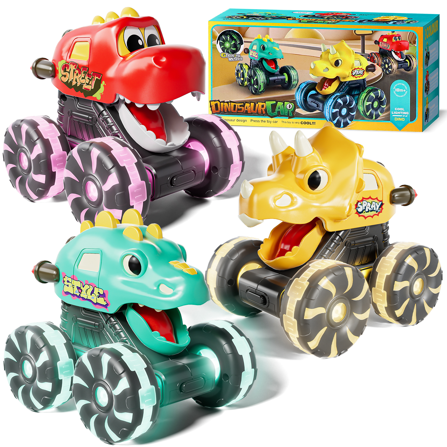 Toys for 1 2 3 Year Old Boys, Monster Truck for Toddler, Dinosaur Toy ...
