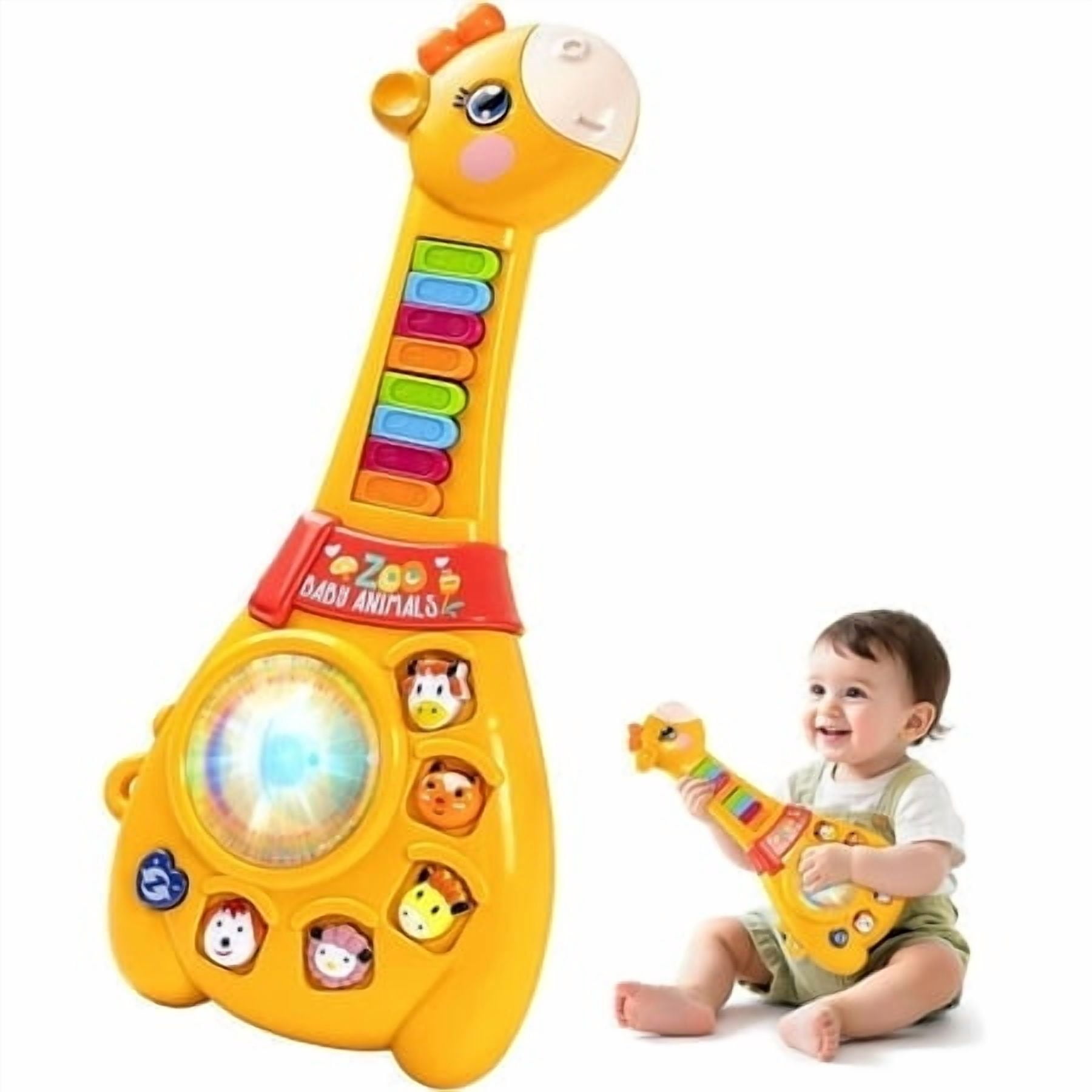 Toys for 1 Year Old Boy and Girl Birthday Gift: Baby Musical Guitar Piano Toys 12-18 Months with Animal Sounds and Light, 1st First Learning Educational Gift for Toddlers Birthday, Christmas