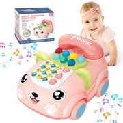 Toys for 1 Year Old Girls, Phone Toy with Music Light, Baby Musical Toy for 6-12 Months, Preschool Learning Toys Gift
