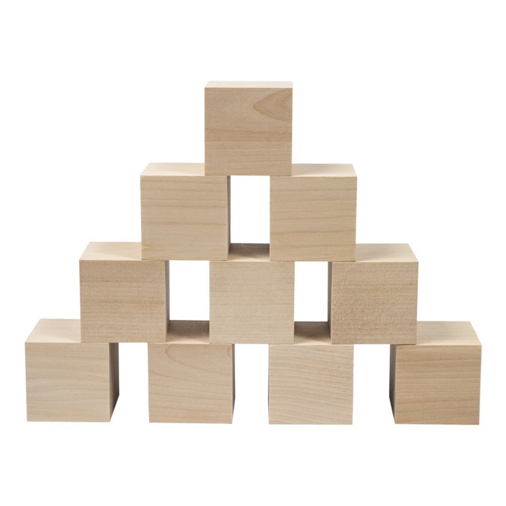 Toys 12 Pcs Early Education Baby Wooden Blocks Chunk Bamboo Child