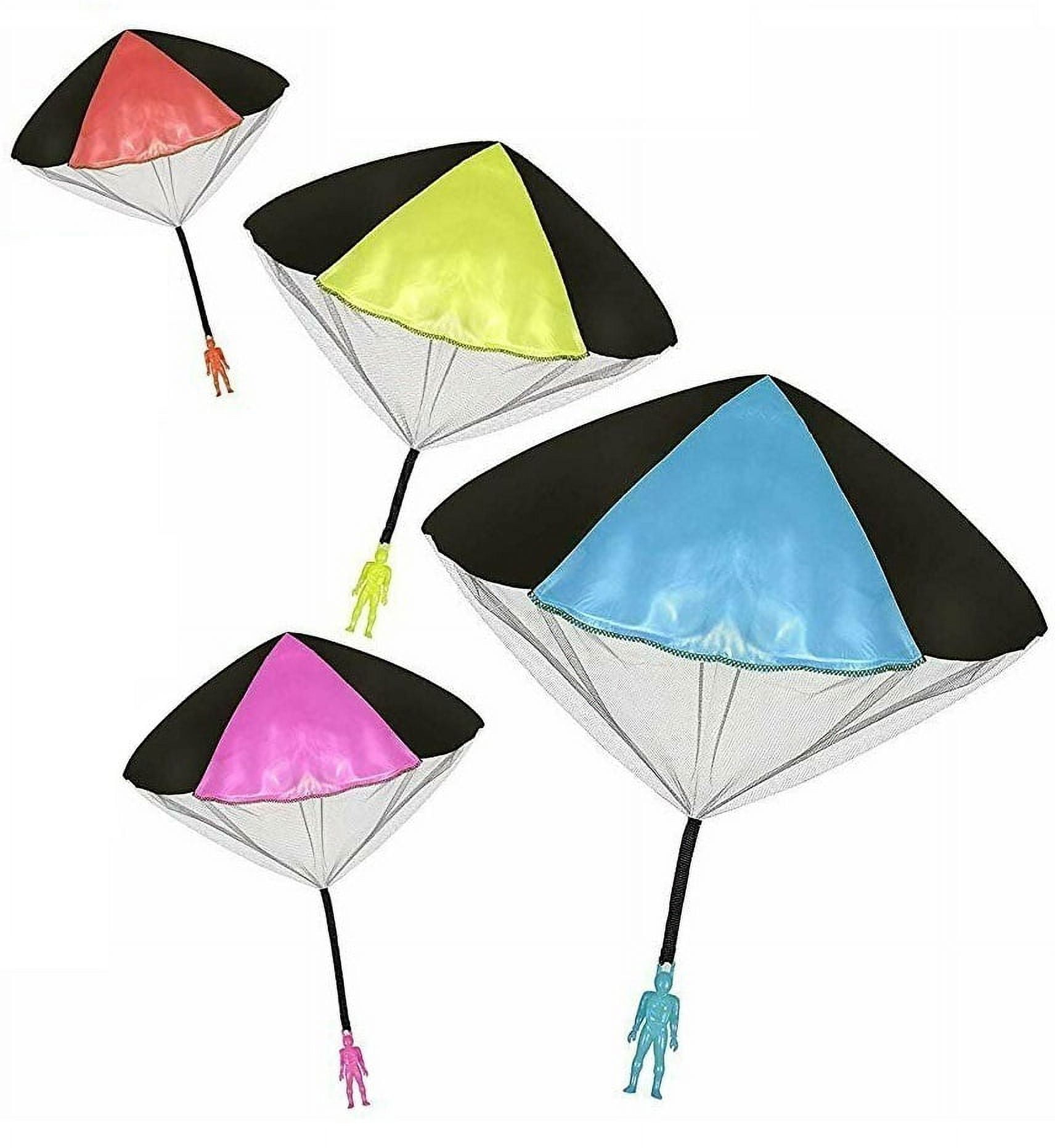 Toys+ 4 Pack Tangle Free Throwing Parachute Man with Large 20