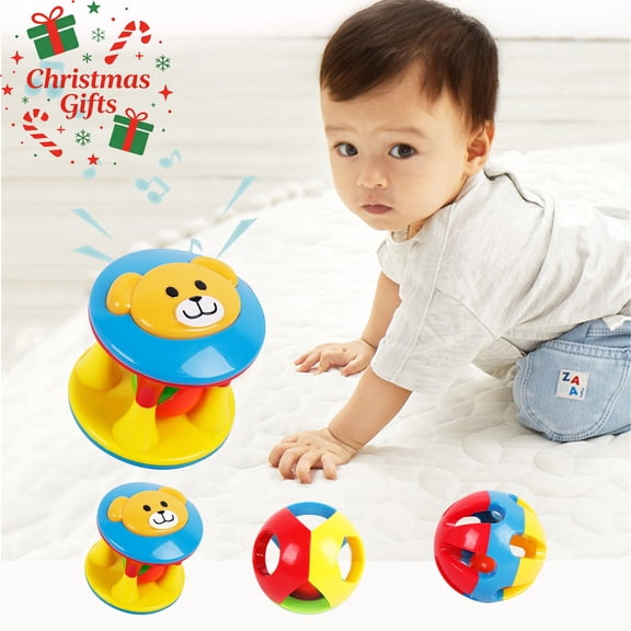 Toys Under 5$ Baby Rattle Toys 6-12 Months Baby Girl Boy Toys Baby Rattle Balls & Teether Sensory Toy Newborn Gifts Infant Toys for Early Learning Teething Toys for 0-6 Months