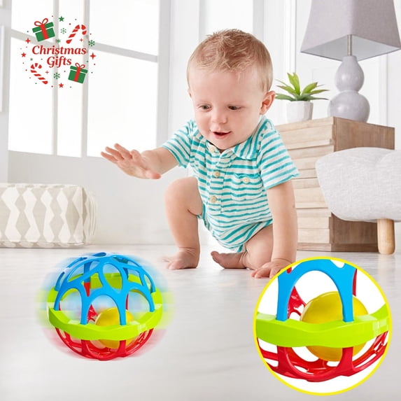 Toys Under 5$ Newborn Baby Toys Rattle for 0-6-12 Months, Hand Ringing Bells for Boys Girls 0-12 Months, Soothing Teething Toy, Sensory Development Rattle, Christmas Stocking Stuffers Gifts for Kids