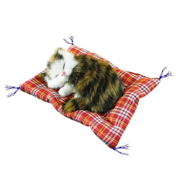 Toys 50% Off Clearance!Tarmeek Simulation Sleeping Cat Dolls Toys,Simulation Cat Plush Animals Toy Will Call With Cloth Mat Sleeping Cat Doll Plush Toy for Room Decor,Birthday Gifts for Kids