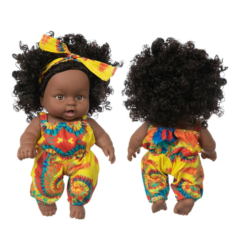 Toys 50% Off Clearance!Tarmeek Baby Doll Toys for Girls Age 3 4 5 6 7 Years  Old,8Inch Black African Black Baby Cute Curly Black Baby Dolls Toy Birthday  Gifts for Kids 