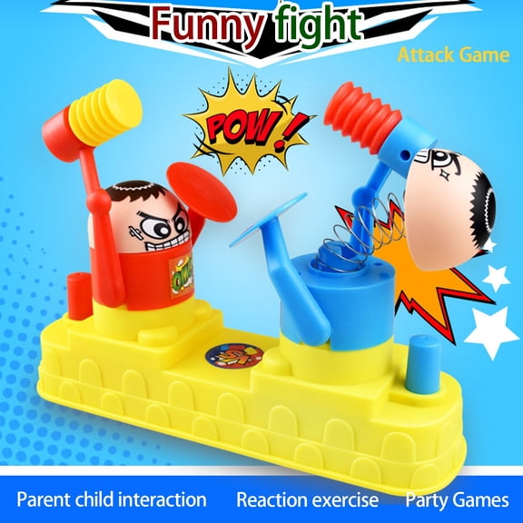 Toys Battle Toys Angry Little Man Attack VS Set Adults, 2 Player Interactive Head Knocker Game for Home Party Classroom, Funny Birthday Gifts Holiday Party Favors