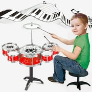 Toys Big Clearance Savings! SRUILUO Jazz Drum Children Musical Instrument Five Drum Set Drum Toy Infant Early Education Percussion Instrument