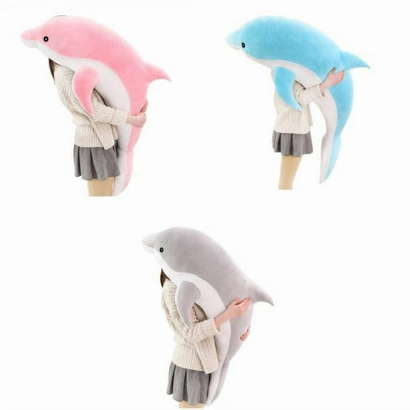 Toys for Boys and Girls 3-6 Years Xiaochengzi Kawaii Soft Dolphin Plush Toys Stuffed Dolls Animal Nap Pillow Creative Kids Toy Christmas Gift for Girls Children