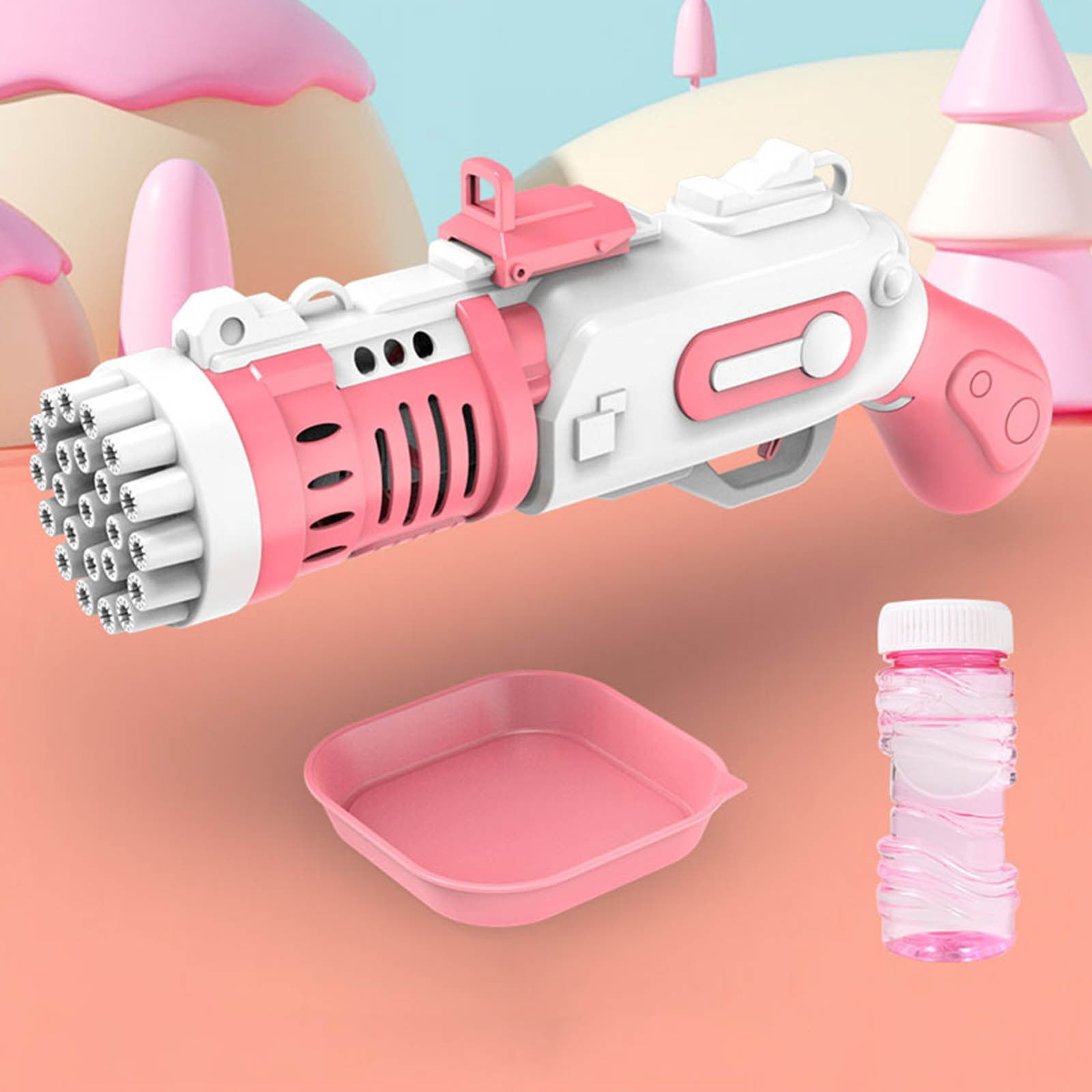 Toys Clearance 2023! CWCWFHZH Bubble Machine 23 Holes with Lights